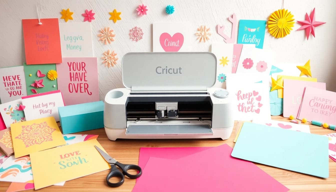 Creative Cricut SVG designs in a vibrant crafting workspace.