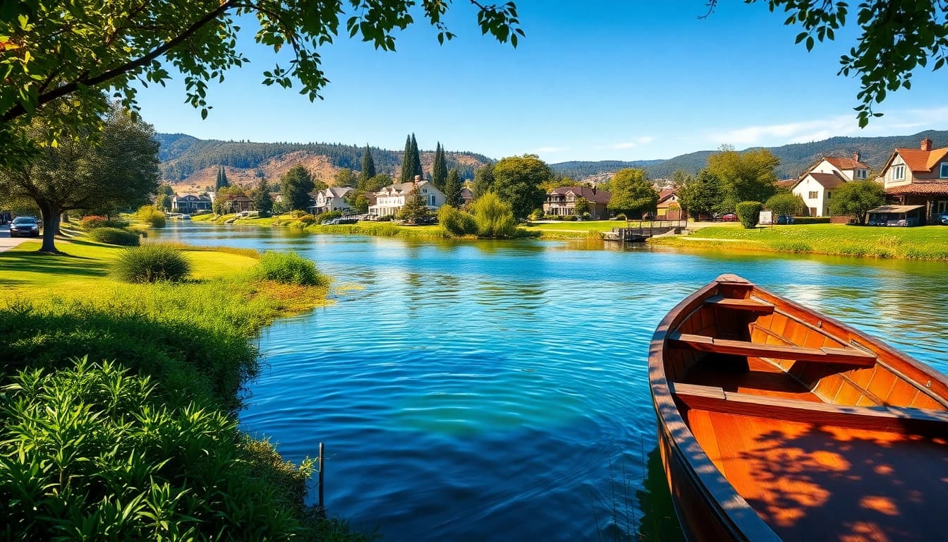 Experience the beauty of Clarksburg, California, near a peaceful riverside setting.