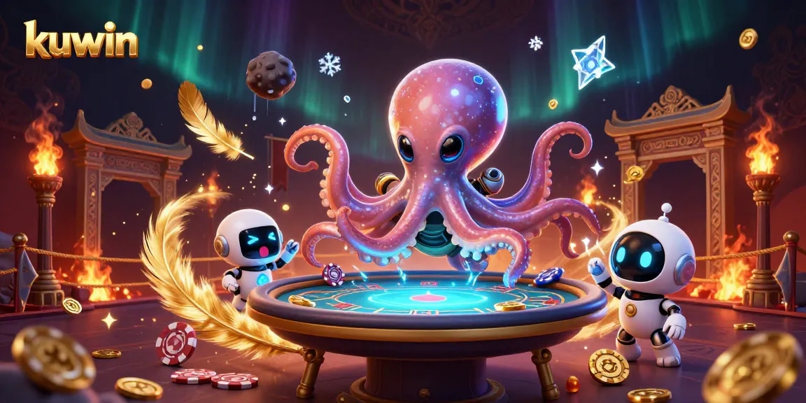 kuwin brings excitement with an alien octopus navigating a holographic poker table