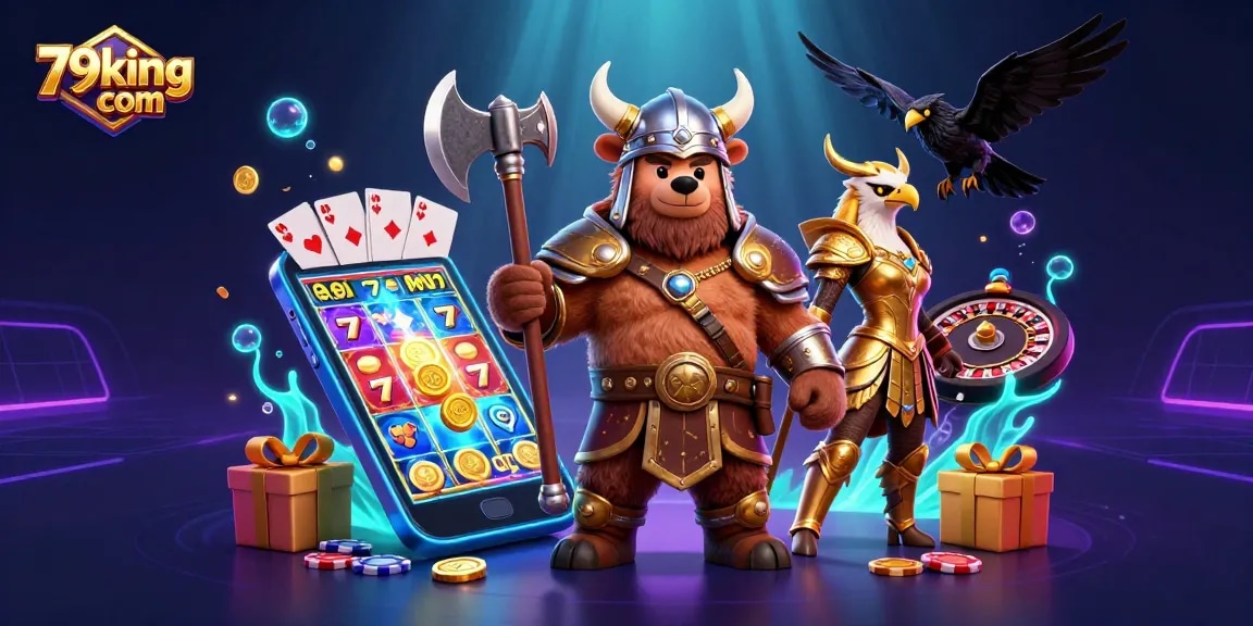 Engage with exciting slot games on 79king com featuring vibrant 3D characters and dynamic gaming elements.
