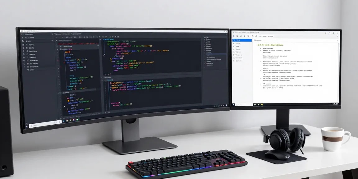 ae888black software development technologies showcased in a professional workspace with coding elements and modern tech tools.