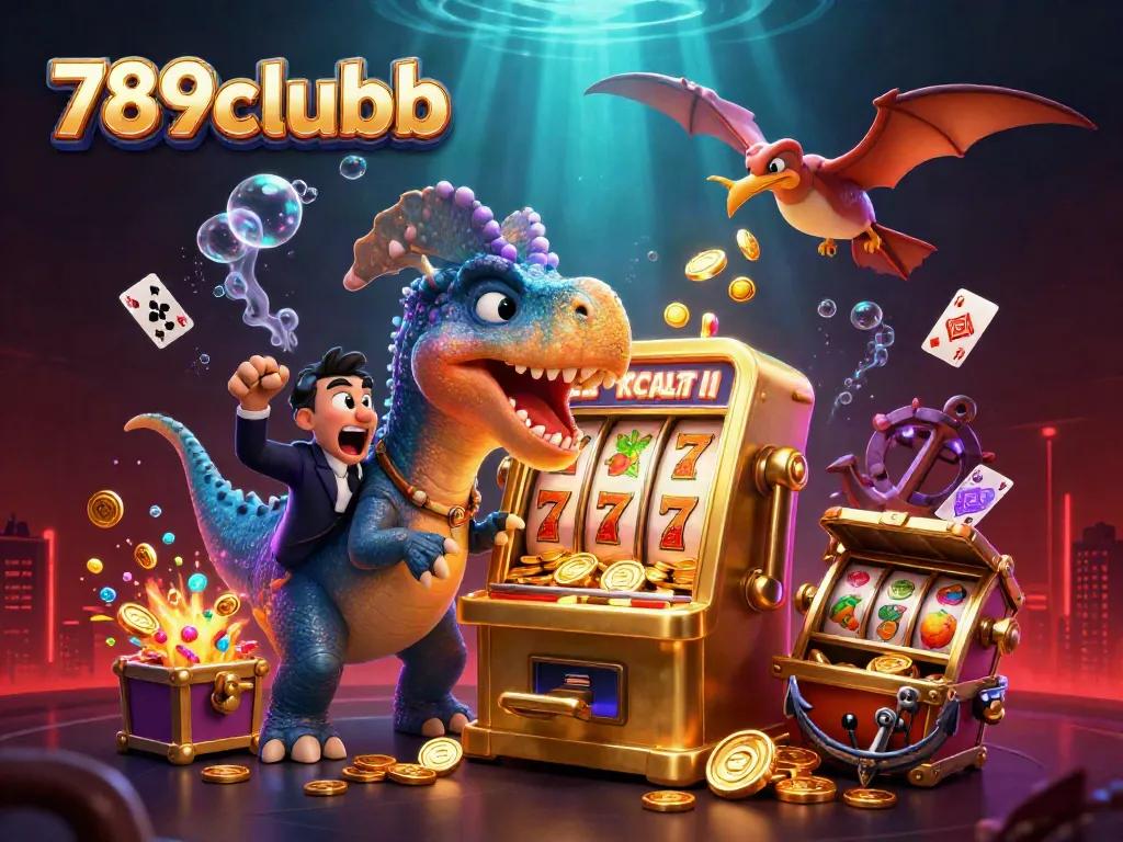 Join 789clubb as the pachycephalosaurus wins a jackpot with a golden slot machine.