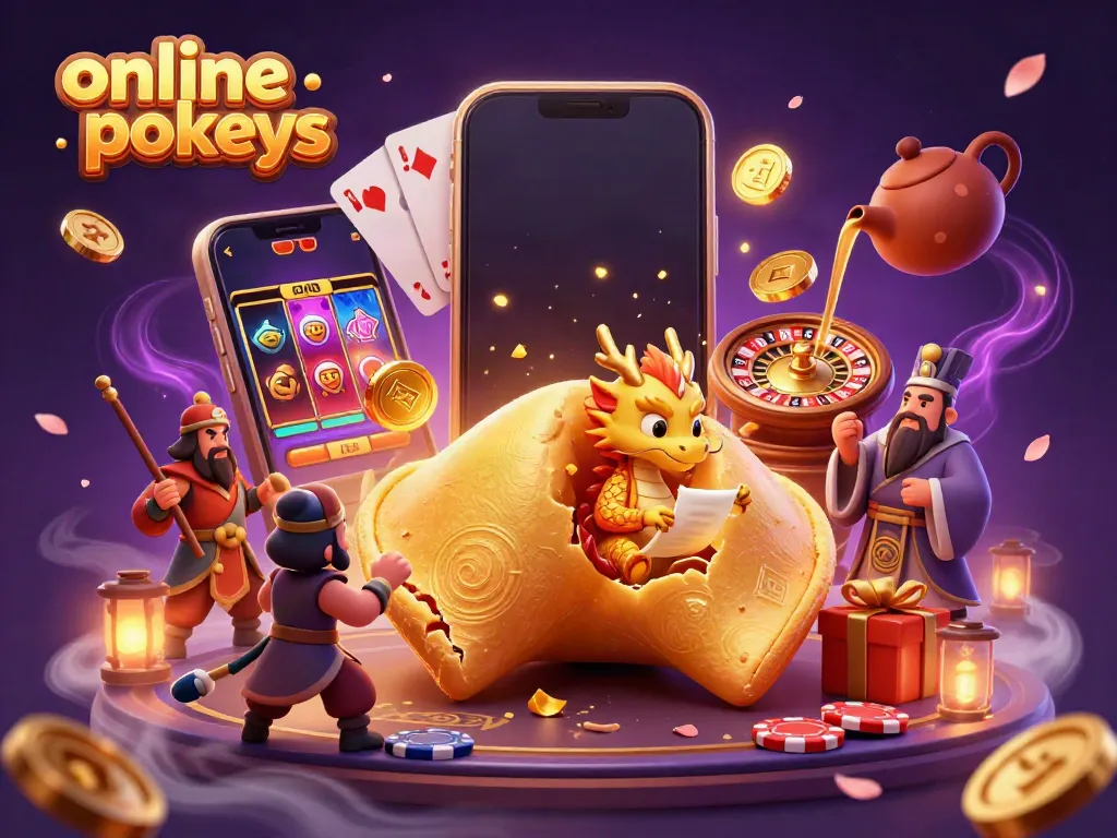 Experience thrilling online pokies in a vibrant casino atmosphere with dynamic characters.