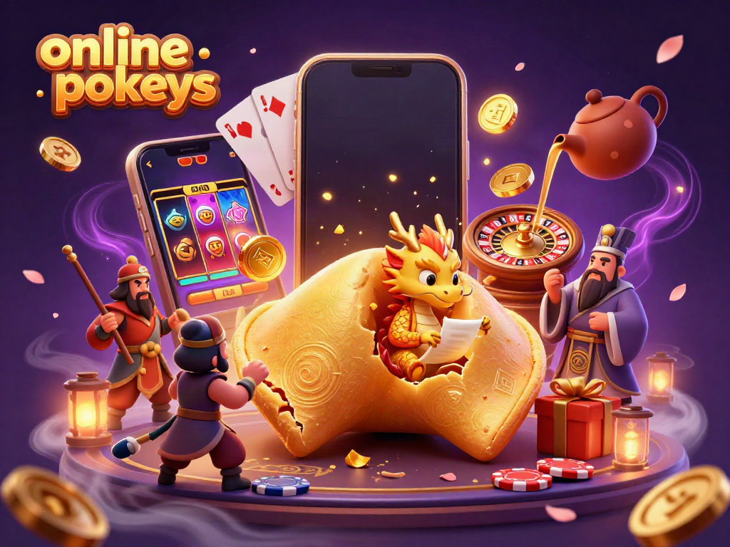 Experience thrilling online pokies in a vibrant casino atmosphere with dynamic characters.