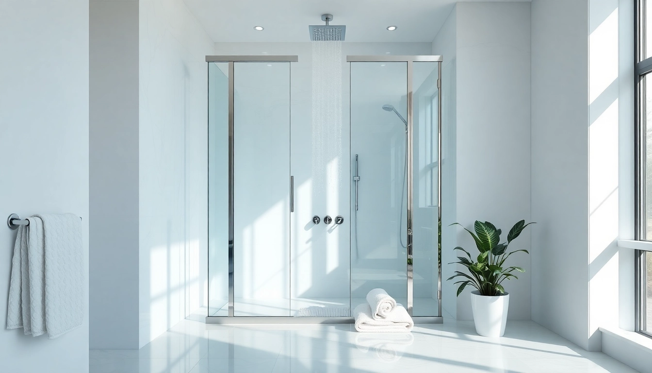 Duschkabine 80x80 in elegant Badezimmer mit Glaswänden und modernen Armaturen.