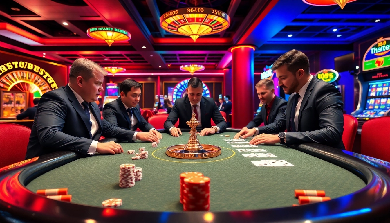 Experience thrilling gameplay at tg88 with vibrant casino tables, cards, and exciting gaming action.