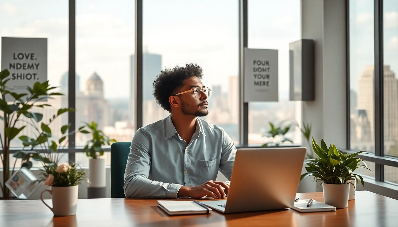 Reflect on your Ideal career seen through an inspiring workspace environment.