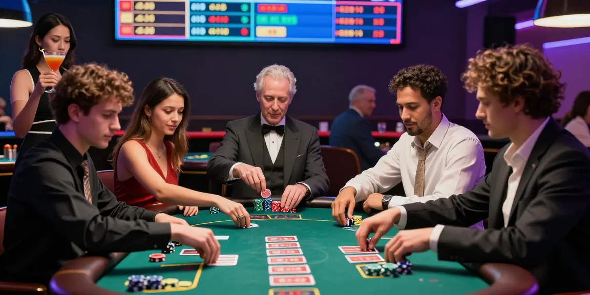Exciting baccarat game at a casino with diverse players enjoying the experience.