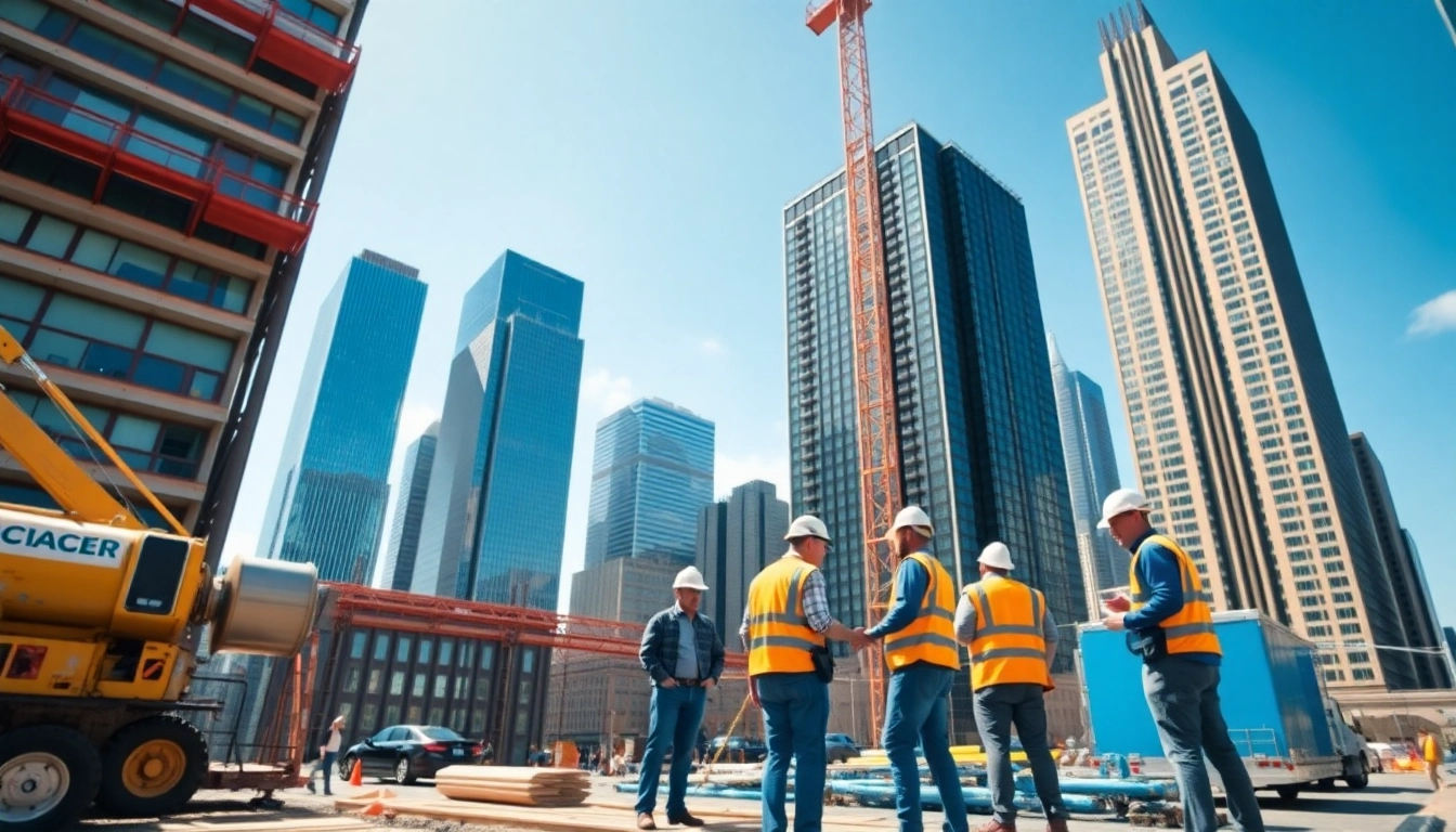 New York City Commercial General Contractor managing a vibrant construction site in NYC.
