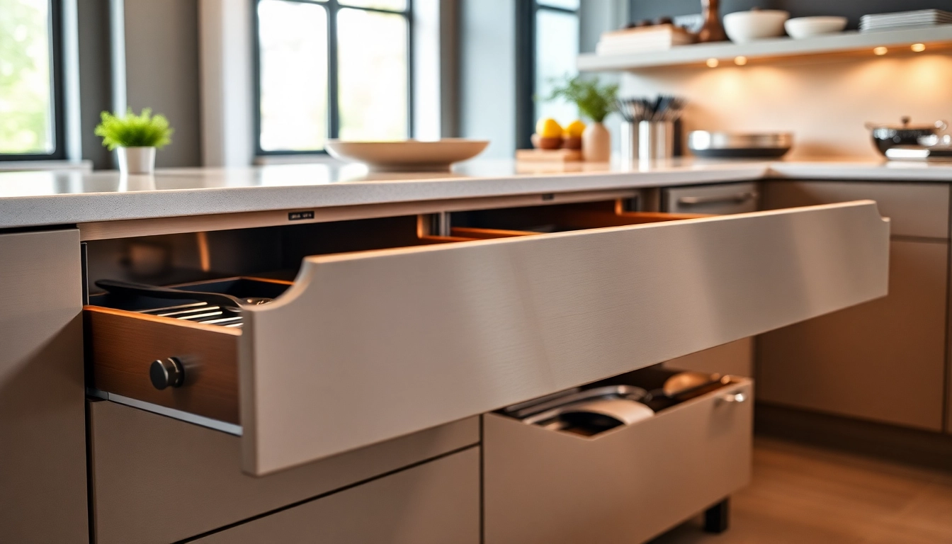 Optimize your space with the Double Wall Drawer System demonstrating sleek and elegant organization.