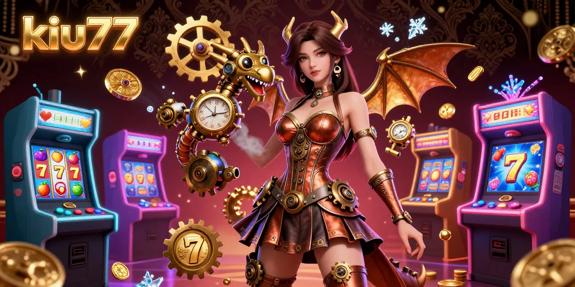 Experience the exciting world of gaming with kiu77's visually stunning slot game illustration.
