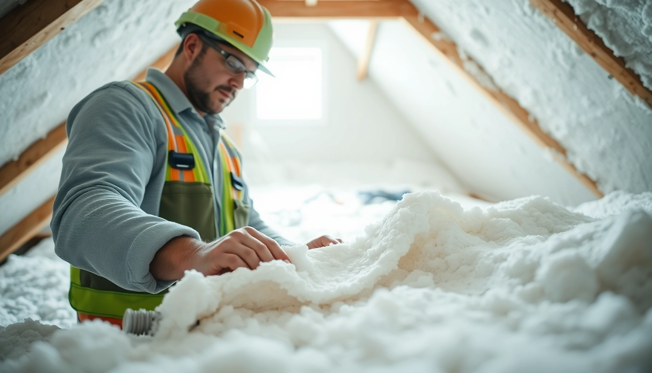 Assessing spray foam insulation removal cost during a professional attic job.