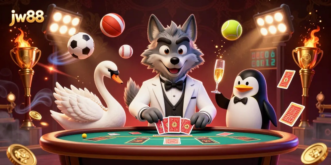 Experience the thrill of betting at jw88 with 3D characters in an elegant casino setting.