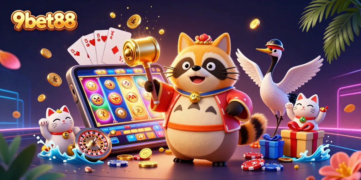 Engage effortlessly at 9bet88 with dazzling slots, cheerful characters, and thrilling casino games.