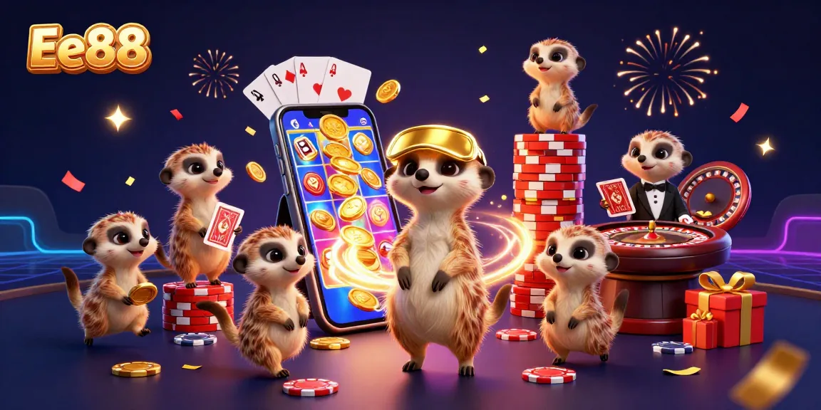 Experience exciting wins at Ee88's vibrant casino with dynamic meerkats and thrilling gaming elements.