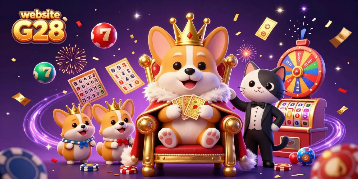 Engage in exciting gambling with the website G28 in this rich casino scene.