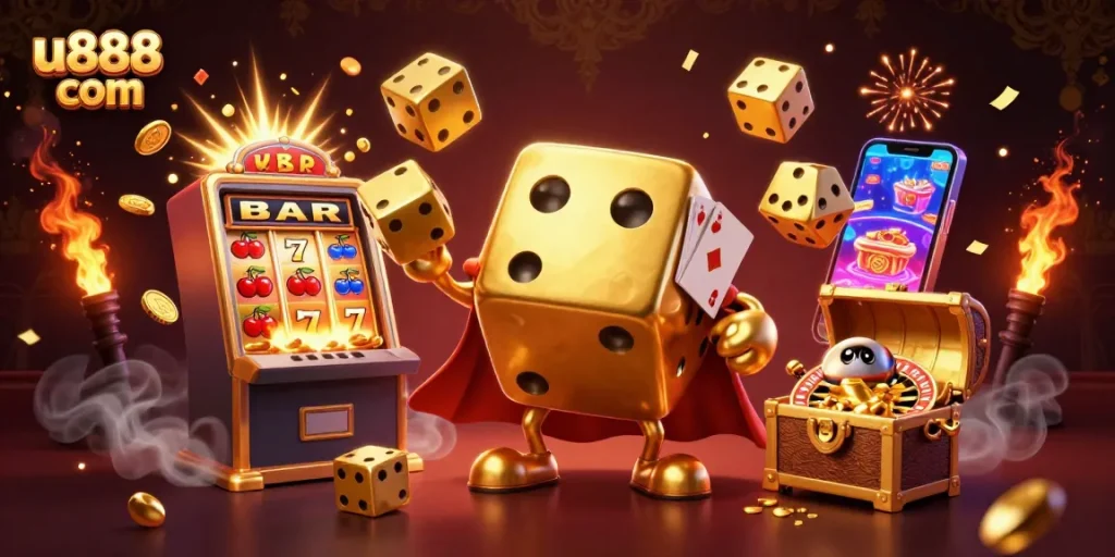 Experience thrilling gameplay at u888 com with vibrant visuals of gambling excitement.