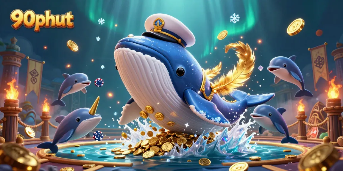 Experience thrilling 90phut moments as the cartoon whale captains a sea of coins and poker thrills.