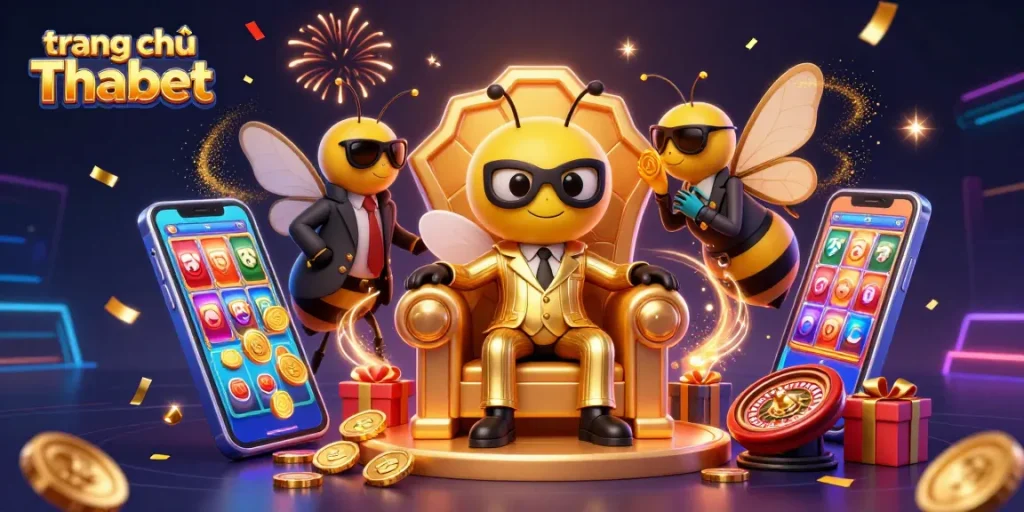 Experience dynamic gaming elements showcasing the vibrant trang chủ Thabet casino scene with animated characters.