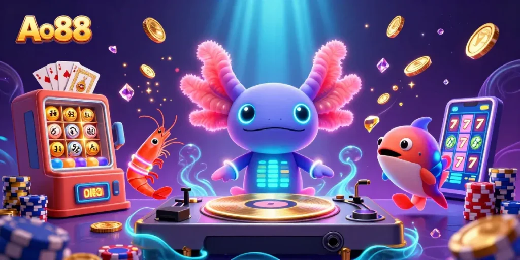 Experience the thrill of winning at Ao88 with vibrant gaming elements and dynamic characters.