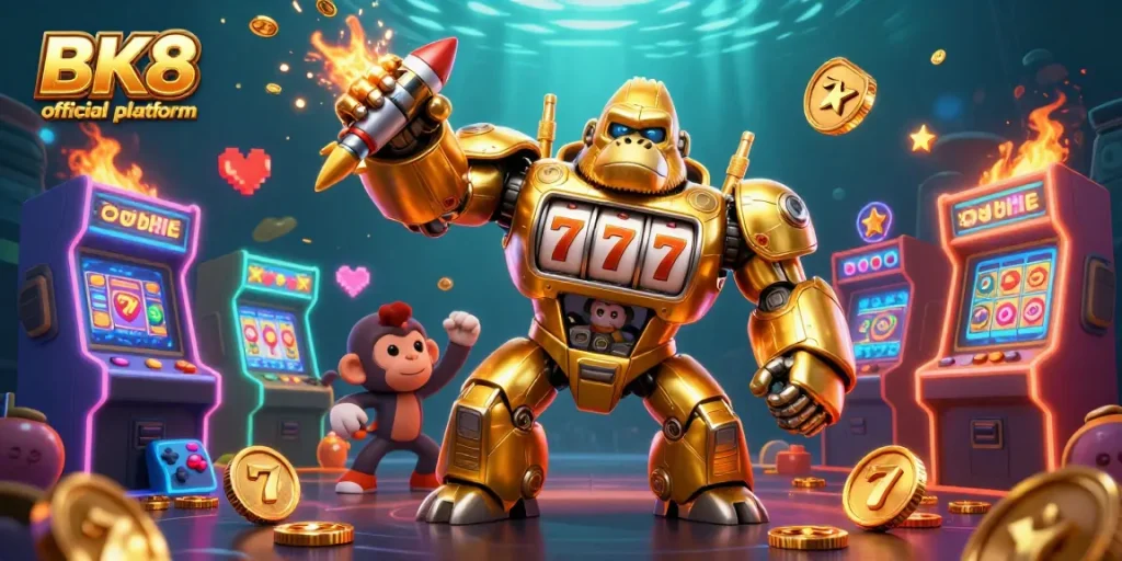 Experience thrilling gameplay on the BK8 official platform with vibrant casino elements and dynamic characters.
